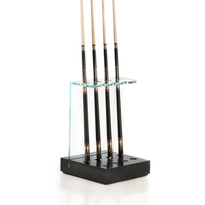 Solid Wood Glass Pool Cue Holder