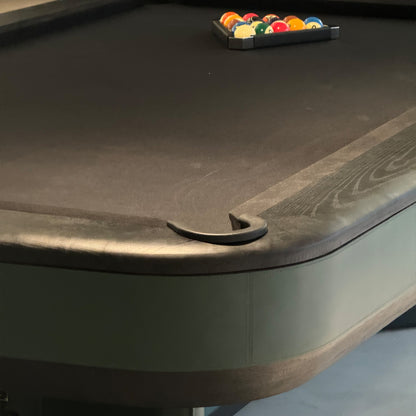 Dark Green Square Saddle Leather Pool Table Snooker Table