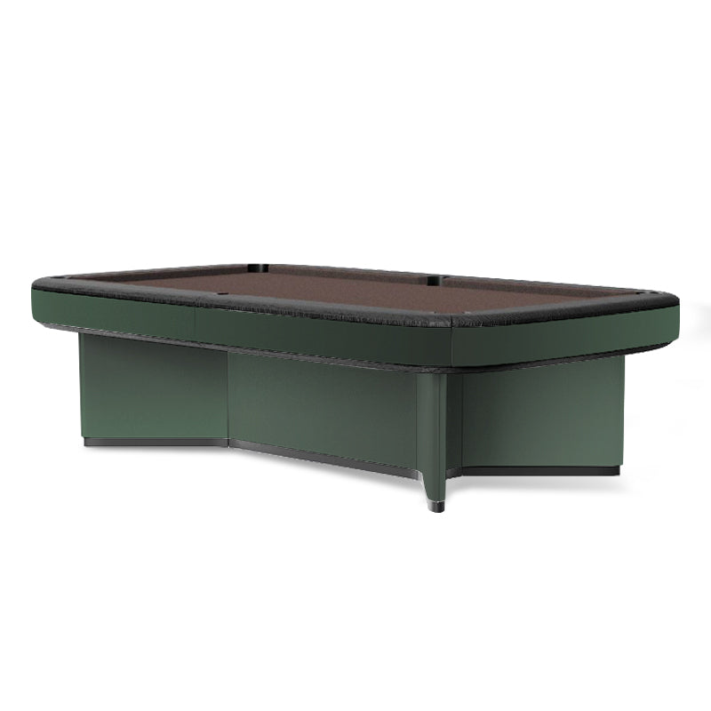 Dark Green Square Saddle Leather Pool Table Snooker Table