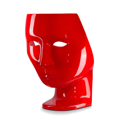 Red fiberglass piano chair Mask back chair Unique art chair